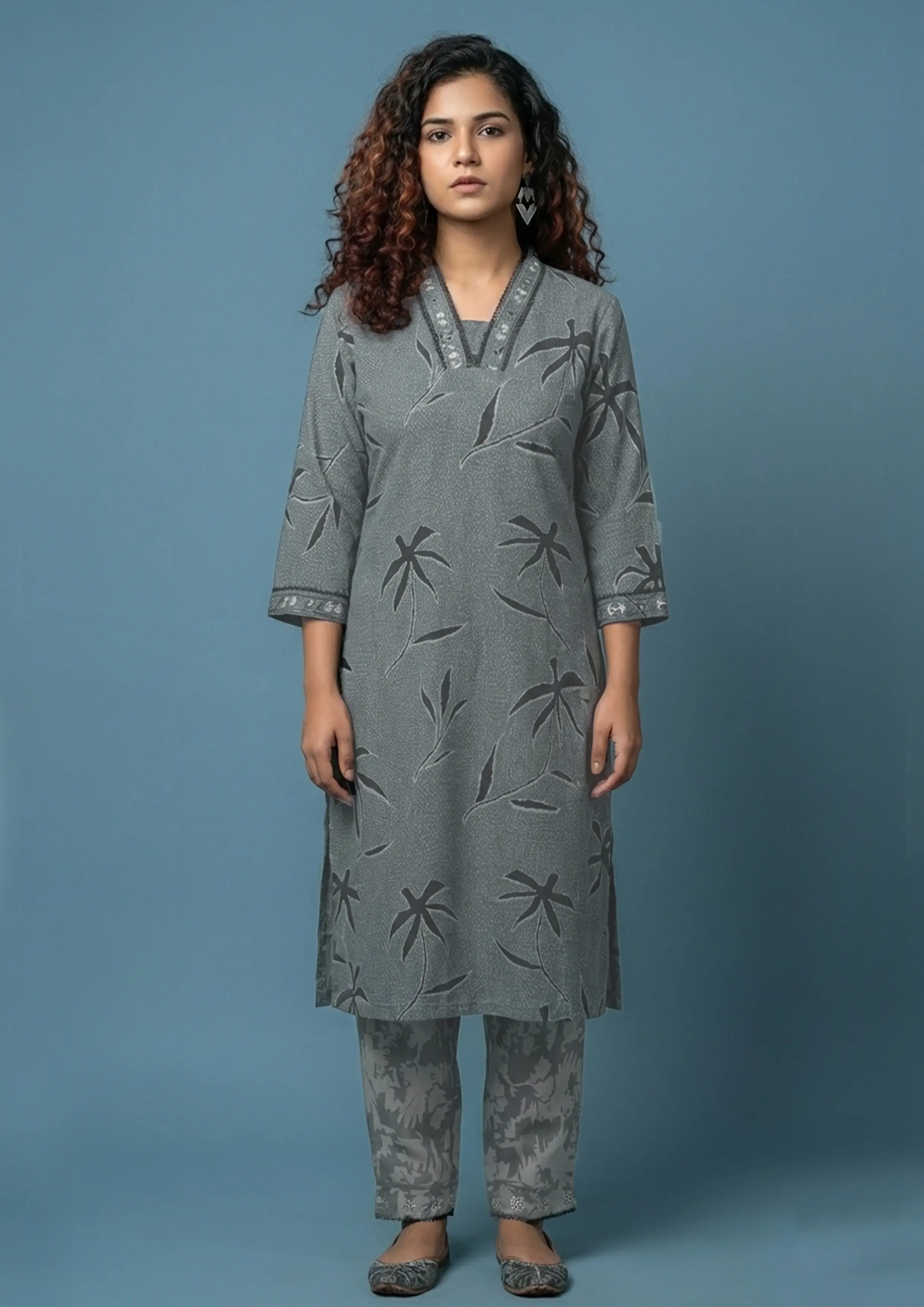 Quiet Bloom Chanderi Kurti 